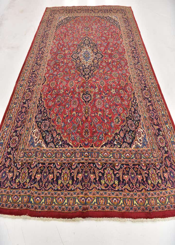9' 10 x 12' 6 Hand Knotted Mashad Persian Wool Rug