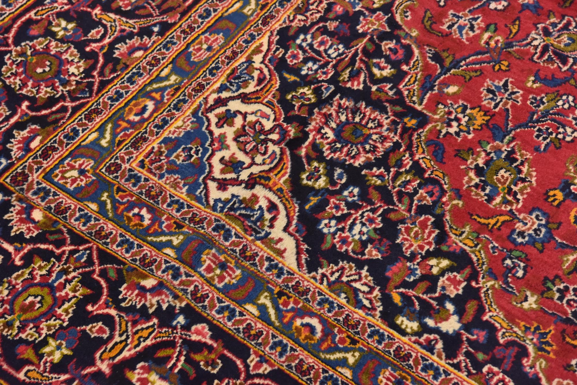 9' 10 x 12' 6 Hand Knotted Mashad Persian Wool Rug