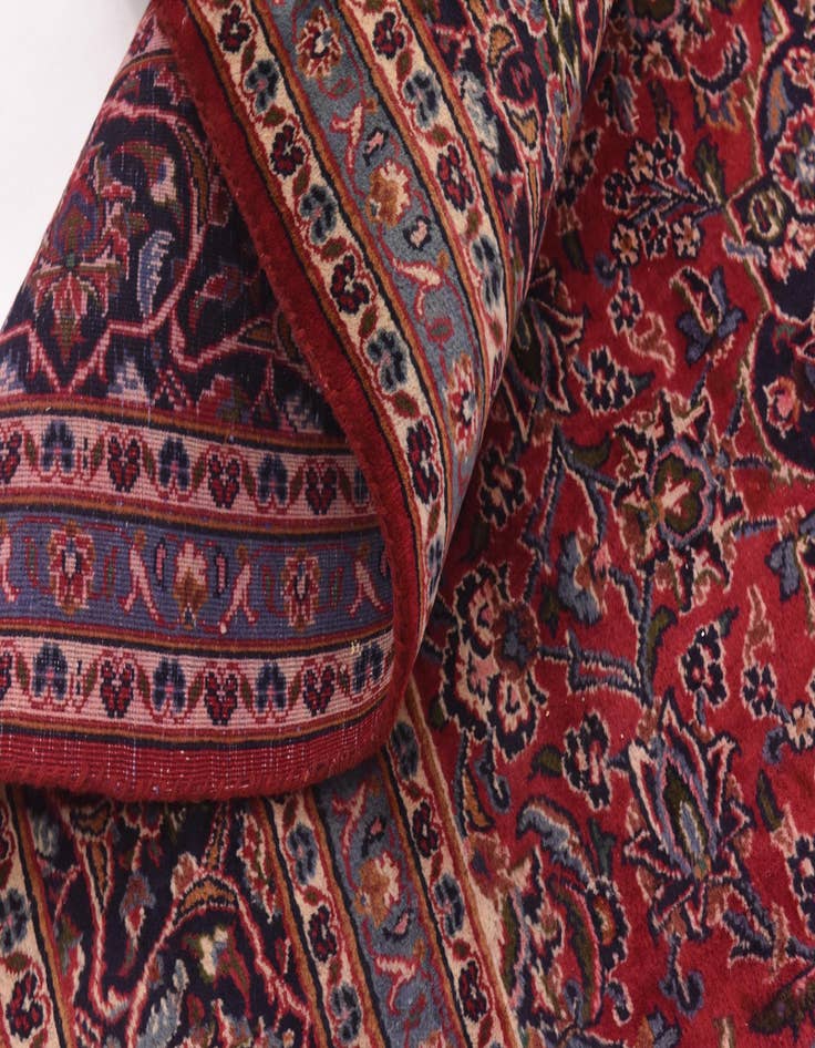 Detail image of 8' x 11' Hand Knotted Mashad Persian Wool Rug