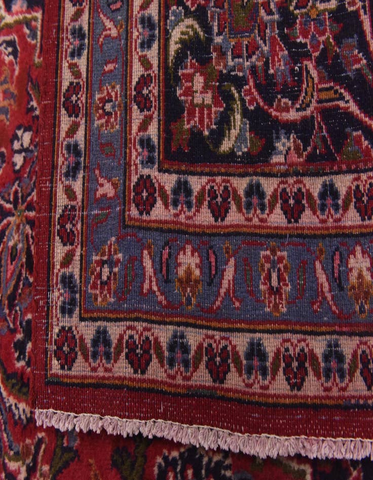 Detail image of 8' x 11' Hand Knotted Mashad Persian Wool Rug