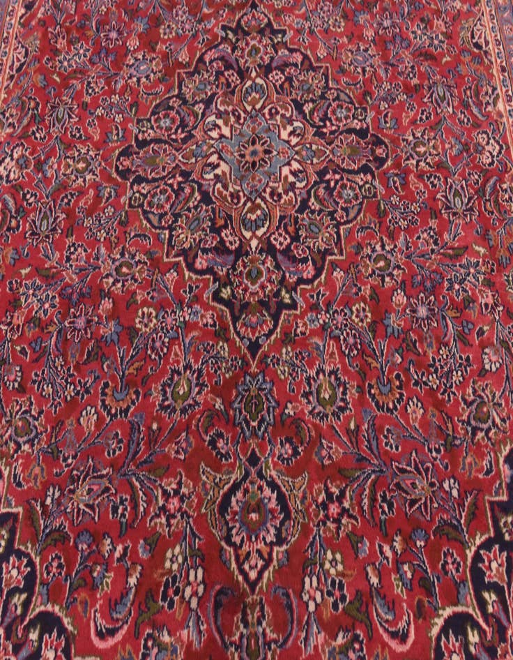 Detail image of 8' x 11' Hand Knotted Mashad Persian Wool Rug