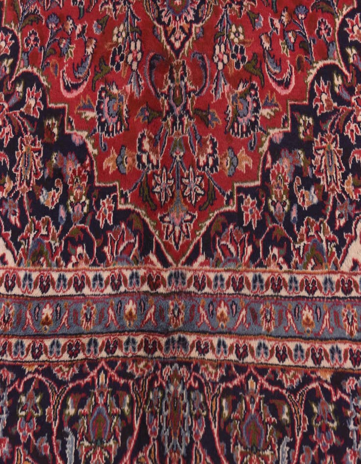 Detail image of 8' x 11' Hand Knotted Mashad Persian Wool Rug