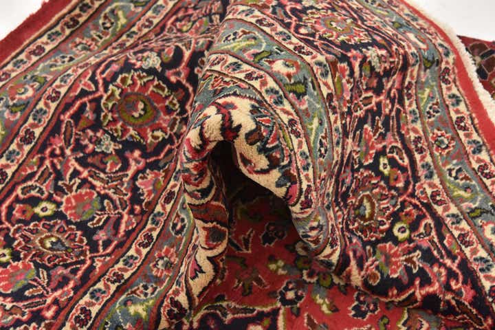 9' 6 x 12' 9 Hand Knotted Mashad Persian Wool Rug