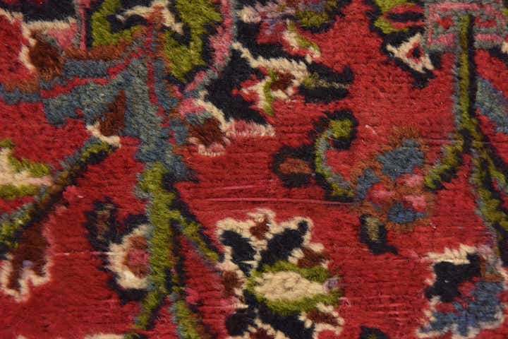 9' 6 x 12' 9 Hand Knotted Mashad Persian Wool Rug