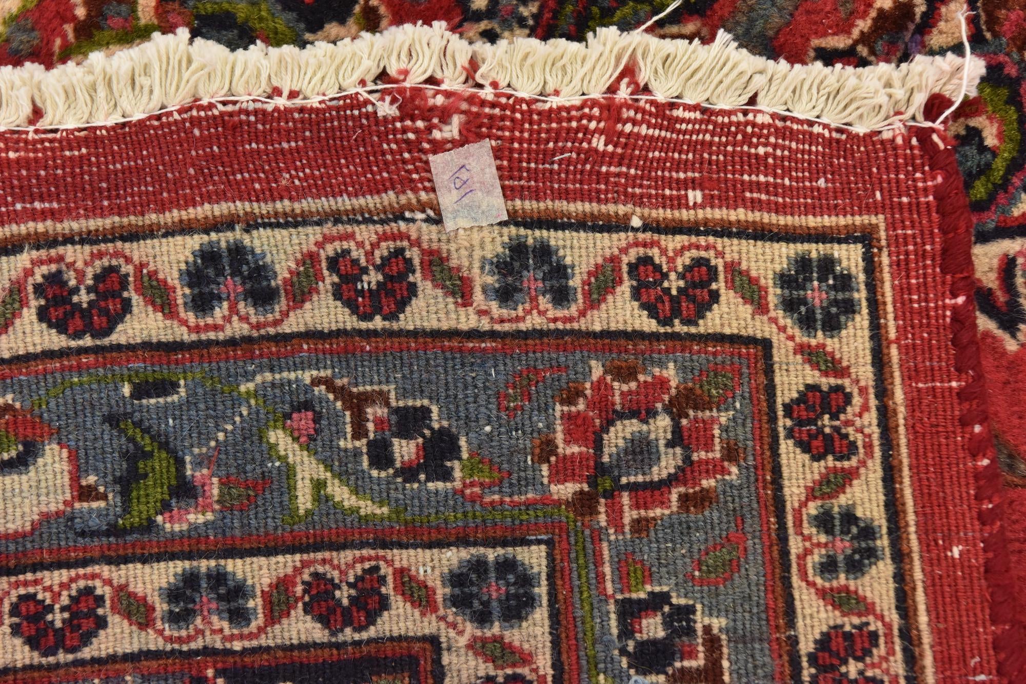 9' 6 x 12' 9 Hand Knotted Mashad Persian Wool Rug