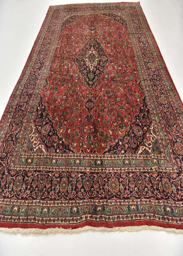 9' 6 x 12' 9 Hand Knotted Mashad Persian Wool Rug