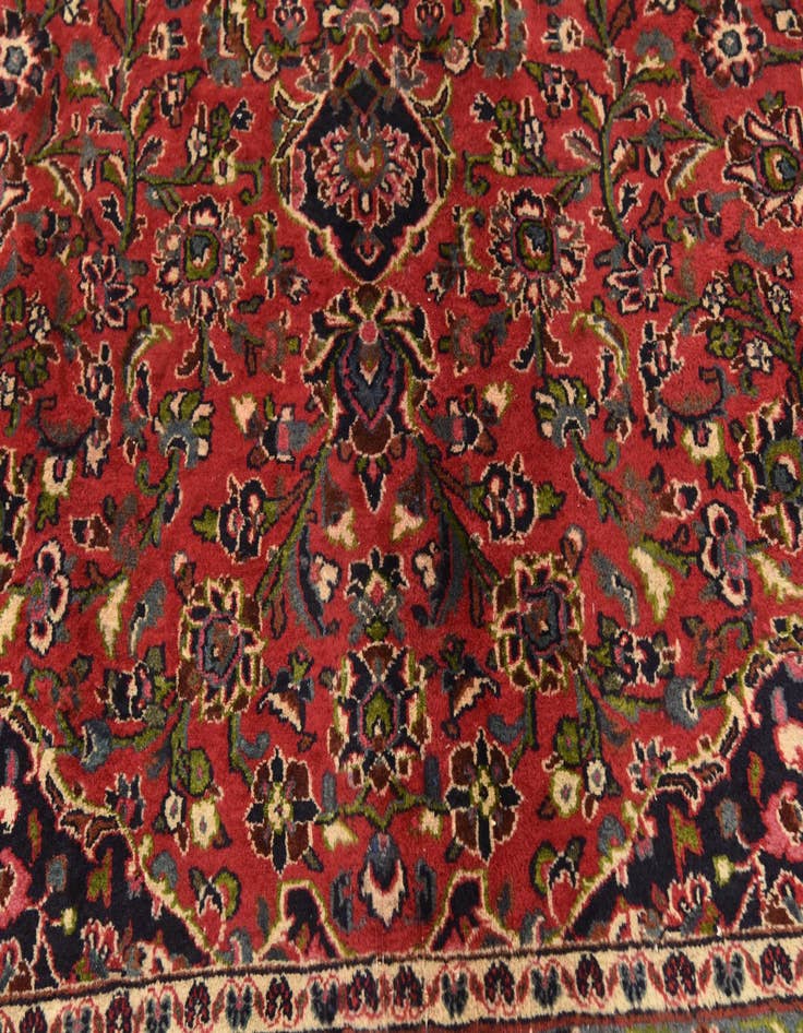 Detail image of 9' 6 x 12' 9 Hand Knotted Mashad Persian Wool Rug