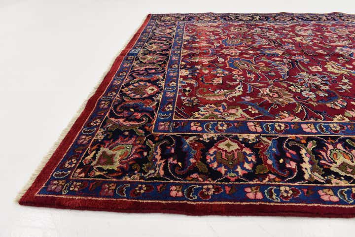 6' 6 x 9' 4 Hand Knotted Mashad Persian Wool Rug