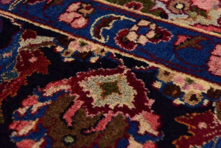 6' 6 x 9' 4 Hand Knotted Mashad Persian Wool Rug