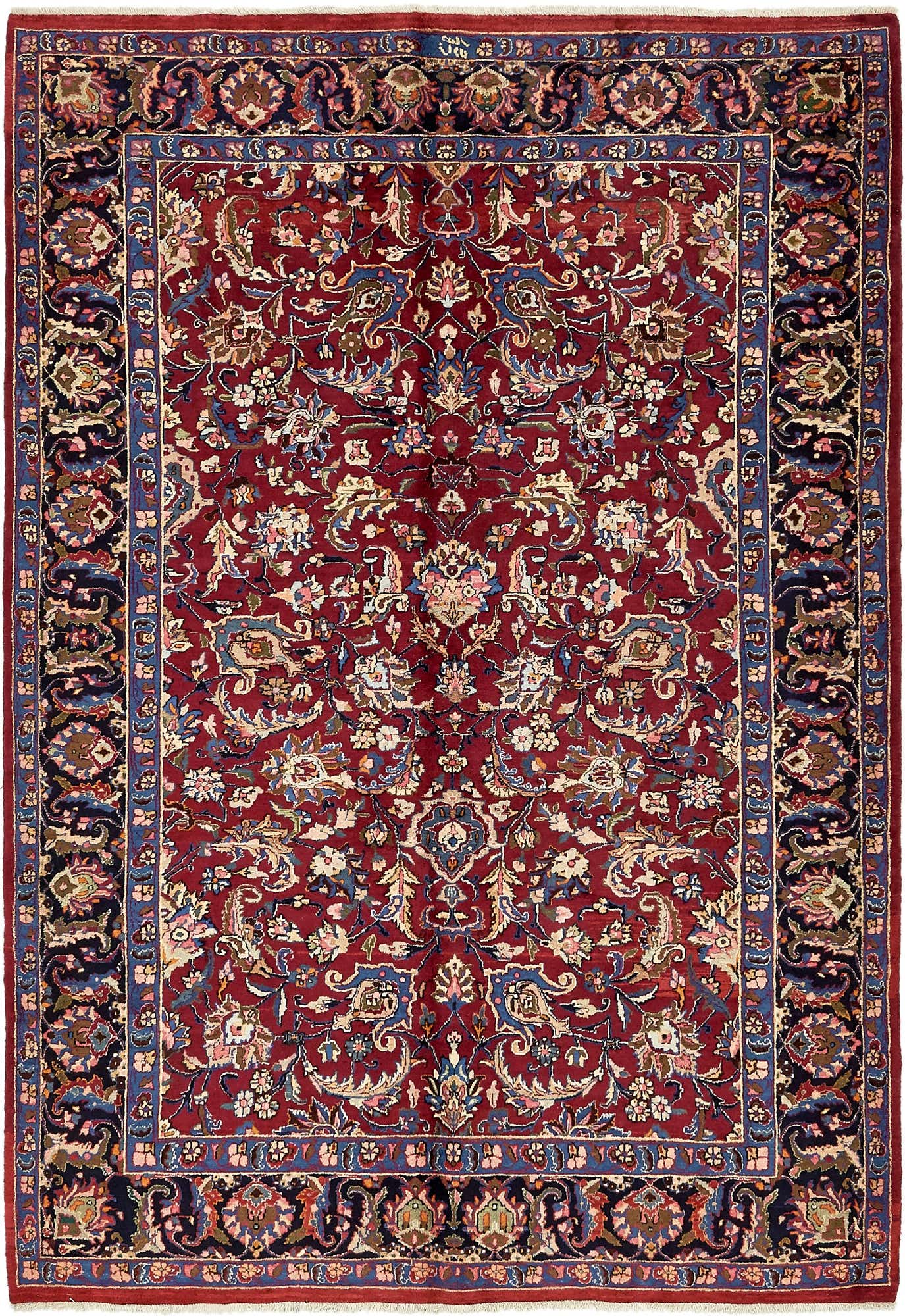 200cm x 285cm Handgeknoopt Mashad Perzisch Wol Vloerkleed
