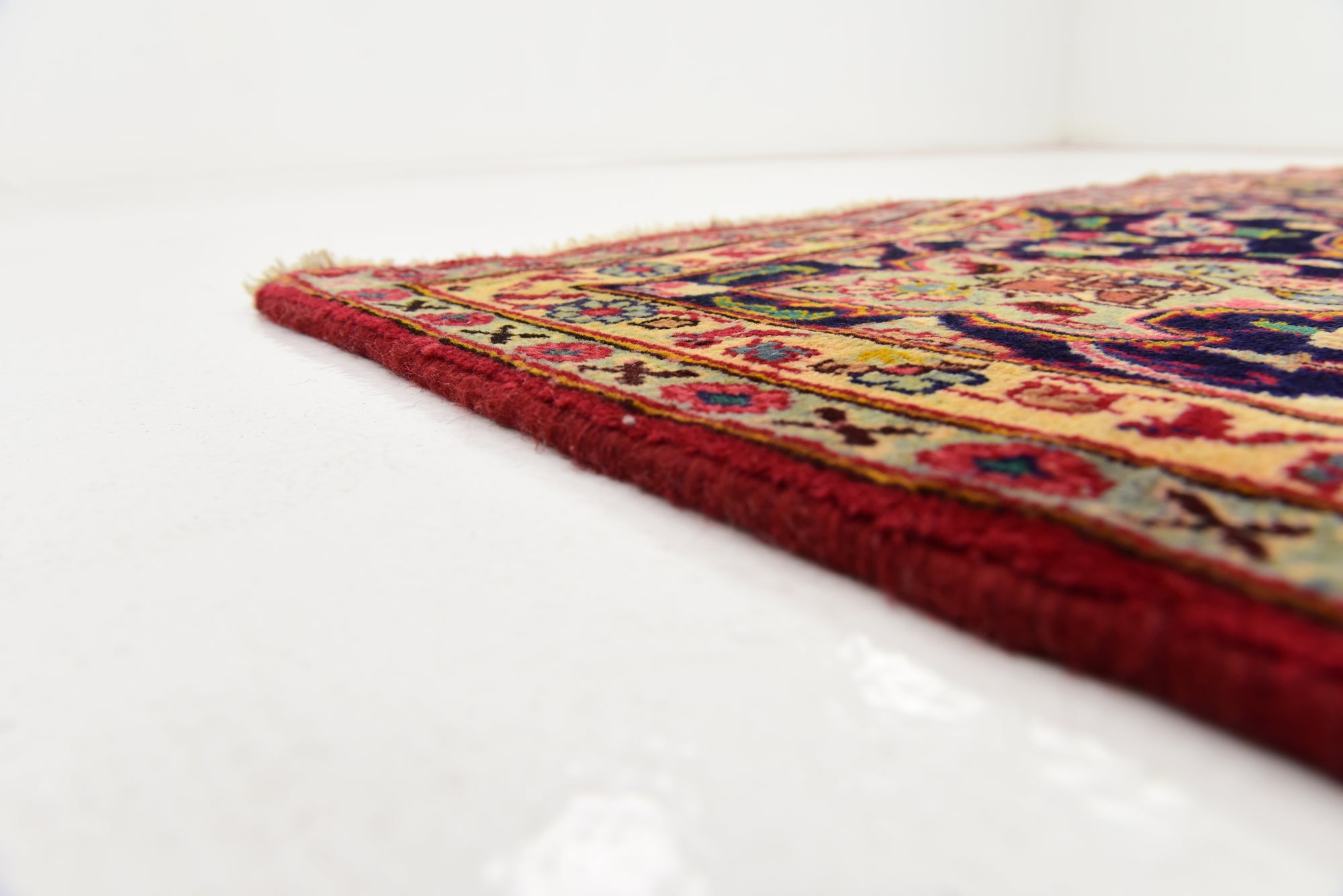 6' 5 x 9' 6 Hand Knotted Mashad Persian Wool Rug