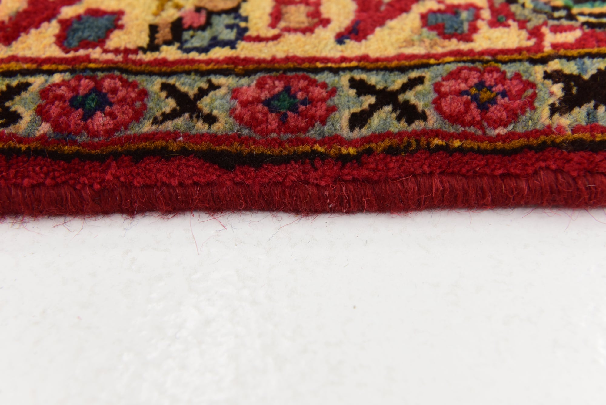 6' 5 x 9' 6 Hand Knotted Mashad Persian Wool Rug