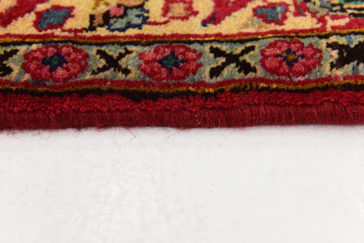 6' 5 x 9' 6 Hand Knotted Mashad Persian Wool Rug