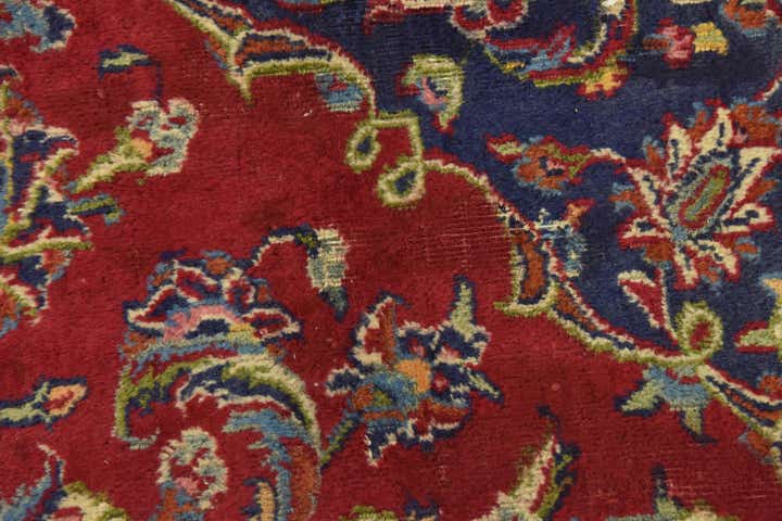 10' x 12' 8 Hand Knotted Mashad Persian Wool Rug