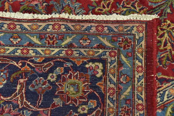 10' x 12' 8 Hand Knotted Mashad Persian Wool Rug