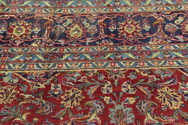 10' x 12' 8 Hand Knotted Mashad Persian Wool Rug