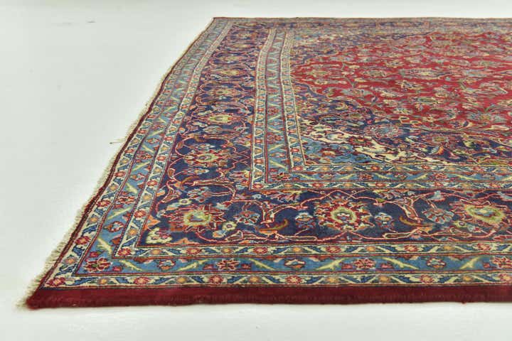 10' x 12' 8 Hand Knotted Mashad Persian Wool Rug