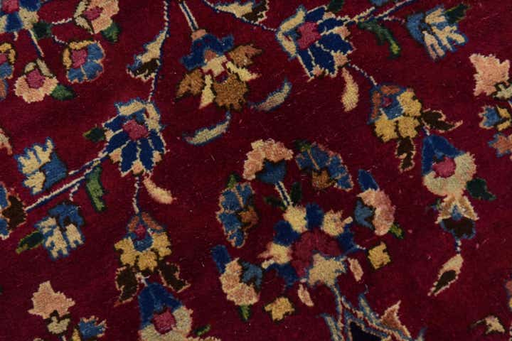 10' x 13' Hand Knotted Mashad Persian Wool Rug