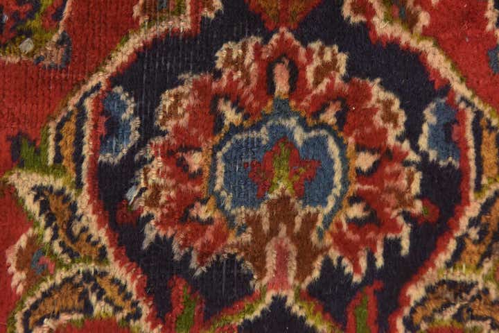 9' 8 x 12' 9 Hand Knotted Mashad Persian Wool Rug