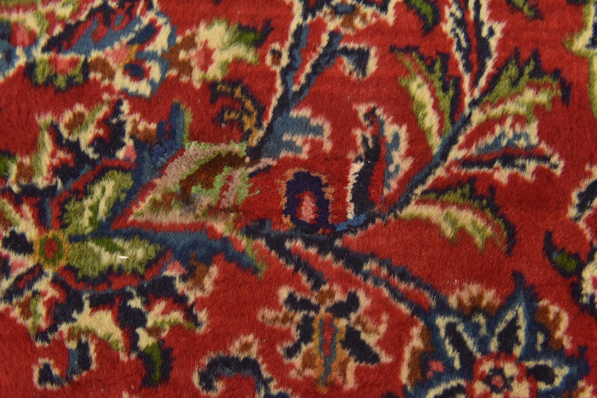 9' 8 x 12' 9 Hand Knotted Mashad Persian Wool Rug