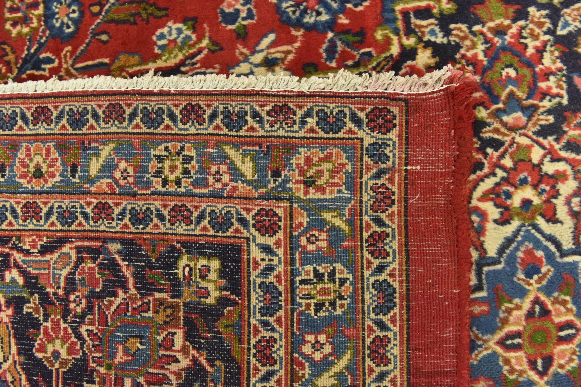 9' 8 x 12' 9 Hand Knotted Mashad Persian Wool Rug