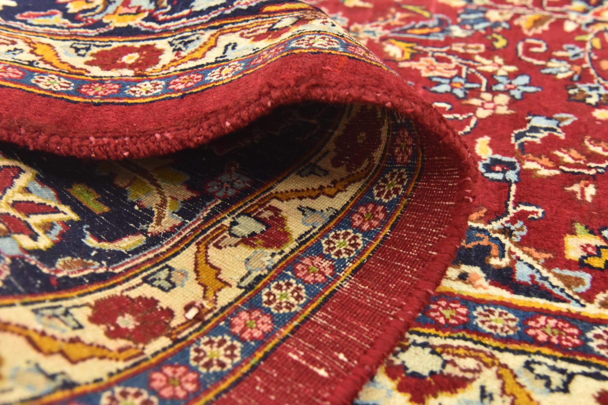 9' 10 x 12' 7 Hand Knotted Mashad Persian Wool Rug