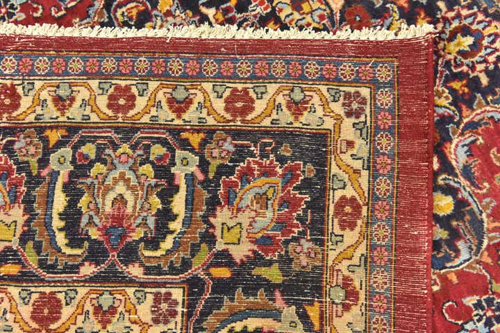 9' 10 x 12' 7 Hand Knotted Mashad Persian Wool Rug