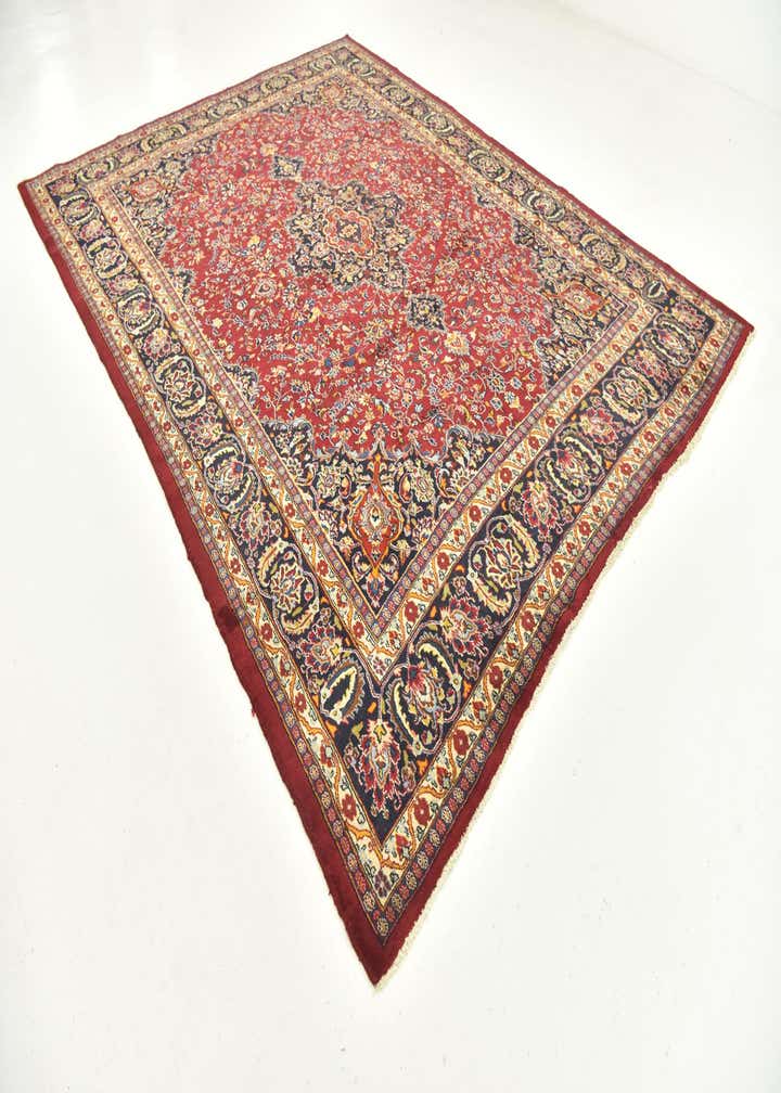 9' 10 x 12' 7 Hand Knotted Mashad Persian Wool Rug