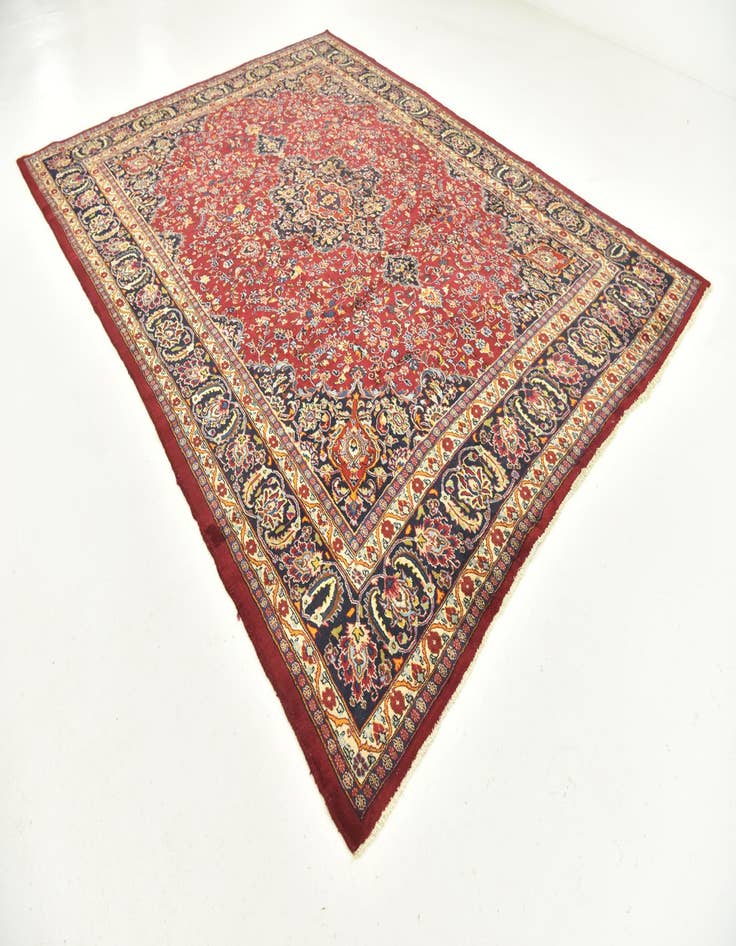 Detail image of 9' 10 x 12' 7  Hand Knotted Mashad Persian Wool Rug