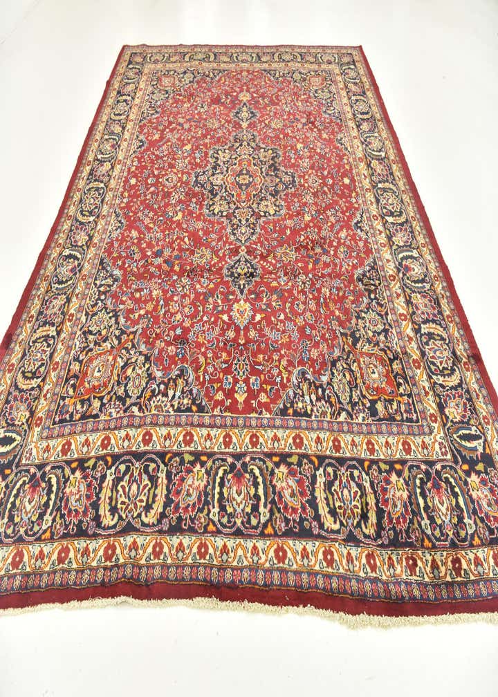 9' 10 x 12' 7 Hand Knotted Mashad Persian Wool Rug