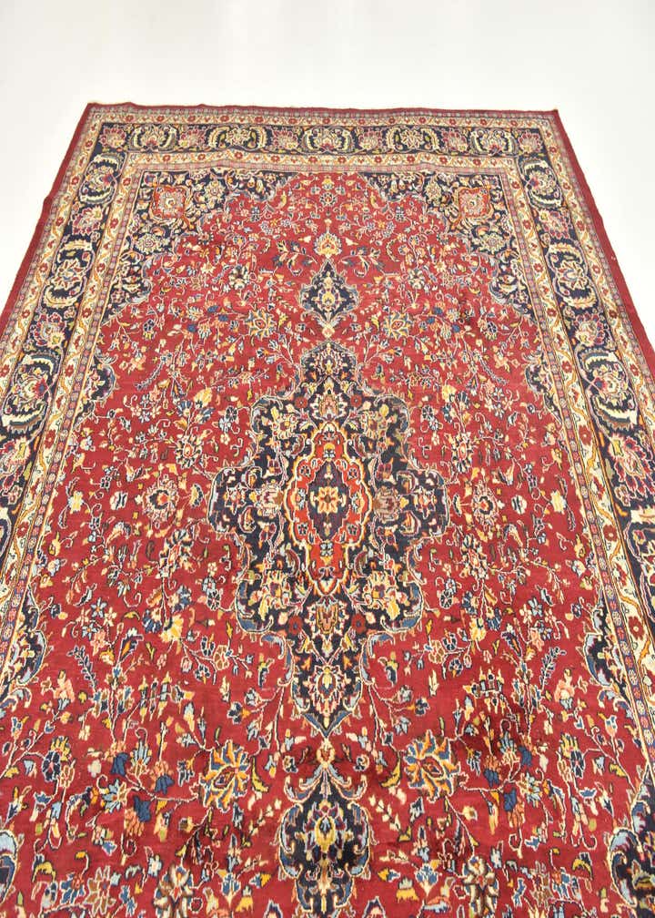 9' 10 x 12' 7 Hand Knotted Mashad Persian Wool Rug