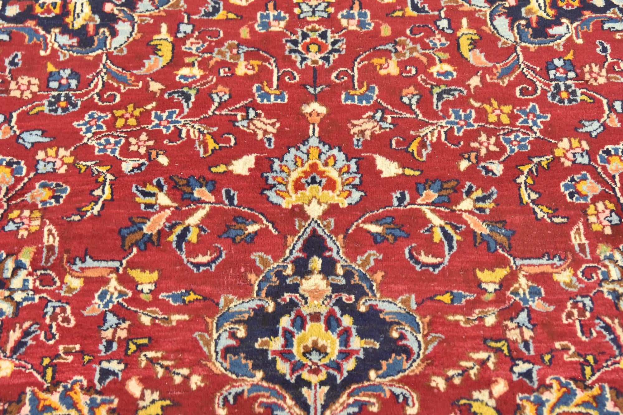 9' 10 x 12' 7 Hand Knotted Mashad Persian Wool Rug