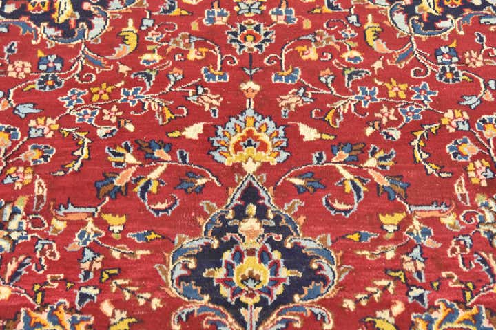 9' 10 x 12' 7 Hand Knotted Mashad Persian Wool Rug
