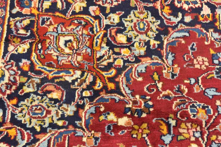 9' 10 x 12' 7 Hand Knotted Mashad Persian Wool Rug