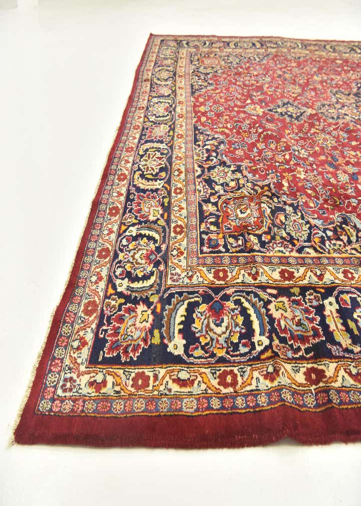9' 10 x 12' 7 Hand Knotted Mashad Persian Wool Rug