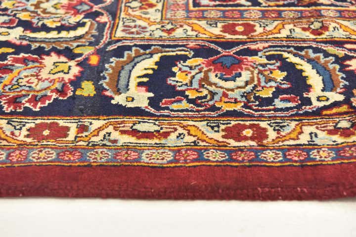 9' 10 x 12' 7 Hand Knotted Mashad Persian Wool Rug