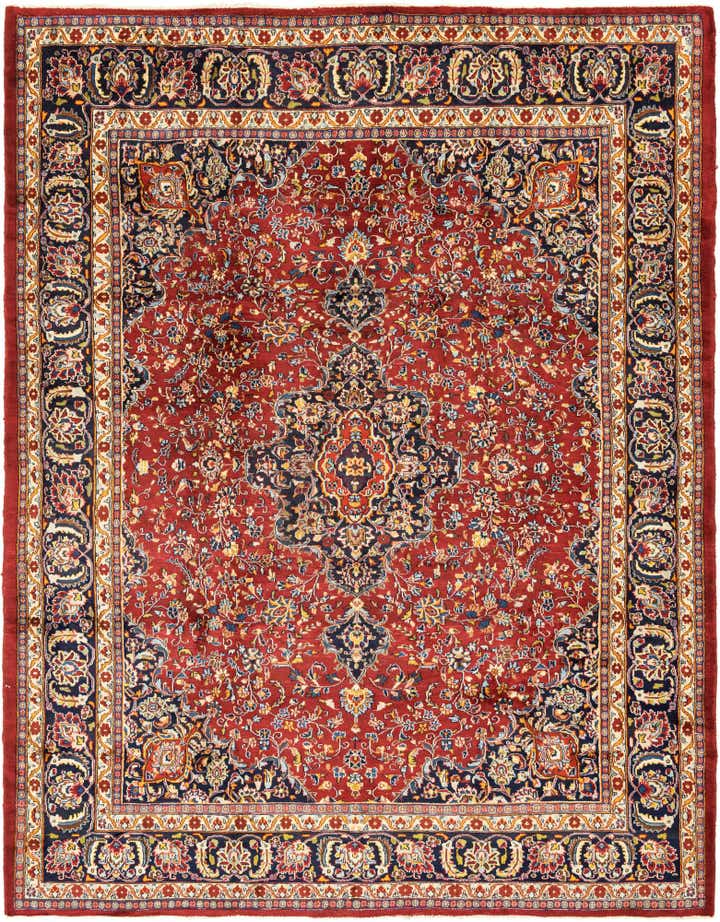 9' 10 x 12' 7 Hand Knotted Mashad Persian Wool Rug
