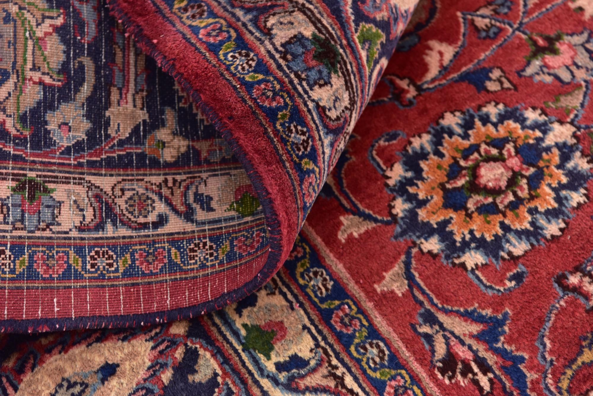 9' 8 x 12' 7 Hand Knotted Mashad Persian Wool Rug
