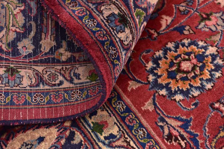 9' 8 x 12' 7 Hand Knotted Mashad Persian Wool Rug