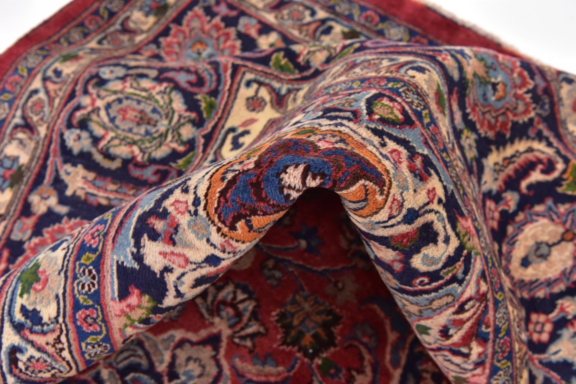 9' 8 x 12' 7 Hand Knotted Mashad Persian Wool Rug