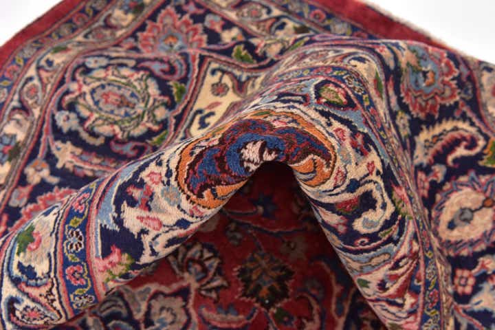 9' 8 x 12' 7 Hand Knotted Mashad Persian Wool Rug