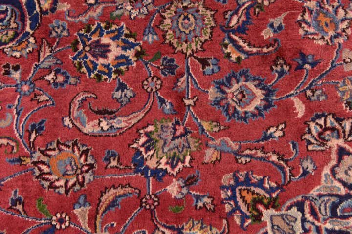 9' 8 x 12' 7 Hand Knotted Mashad Persian Wool Rug