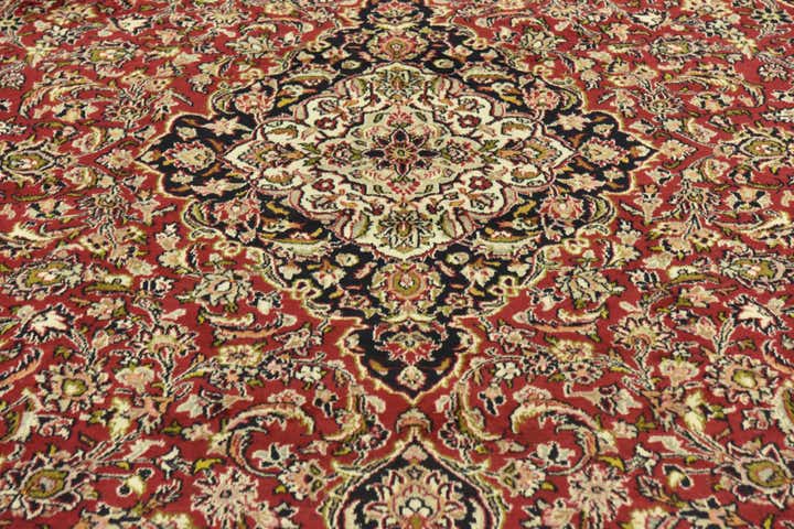 9' 8 x 13' Hand Knotted Mashad Persian Wool Rug