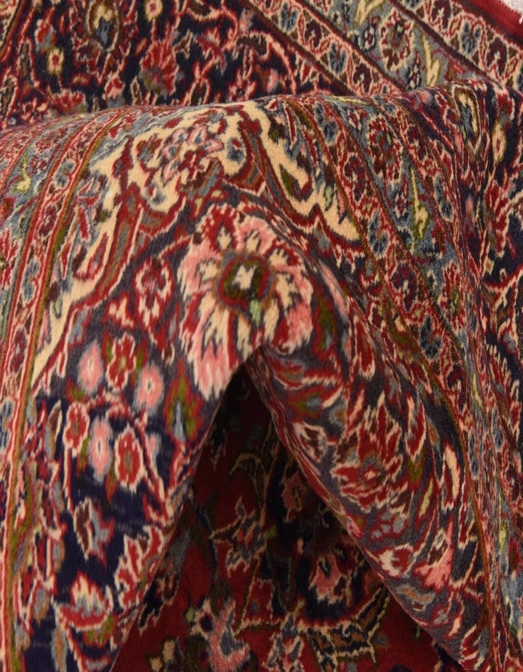 Detail image of 9' 9 x 12' 7  Hand Knotted Mashad Persian Wool Rug