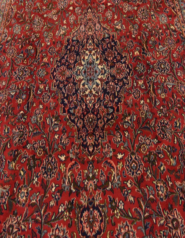 Detail image of 9' 9 x 12' 7  Hand Knotted Mashad Persian Wool Rug