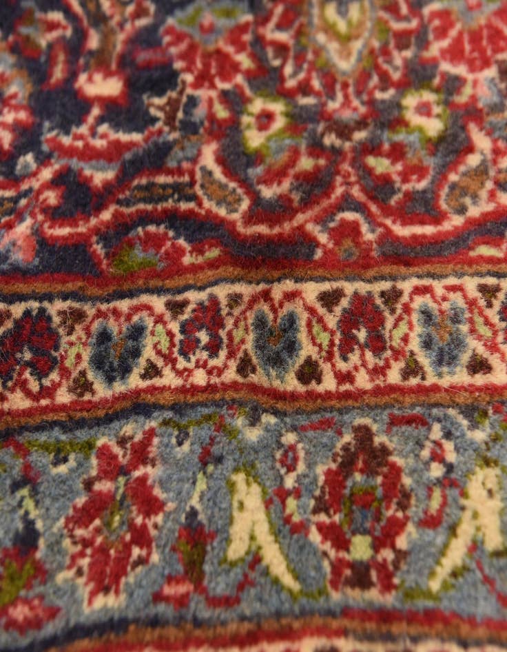 Detail image of 9' 9 x 12' 7  Hand Knotted Mashad Persian Wool Rug