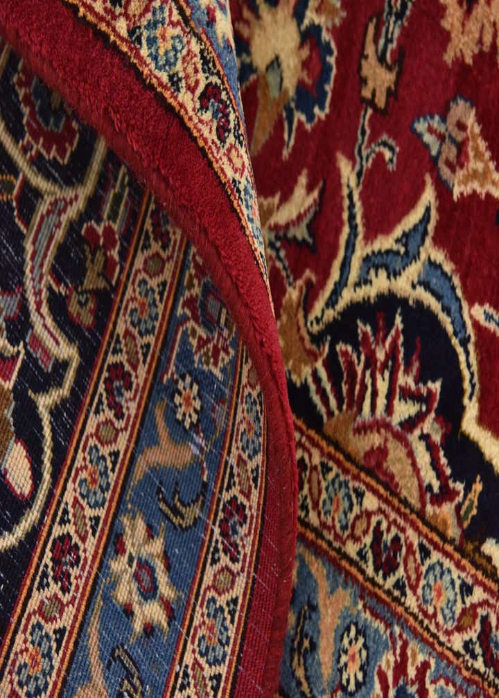 9' 9 x 12' 10 Hand Knotted Mashad Persian Wool Rug