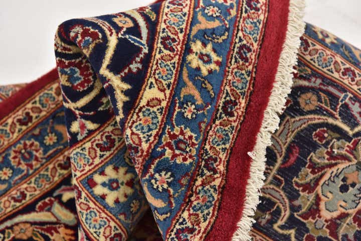 9' 9 x 12' 10 Hand Knotted Mashad Persian Wool Rug