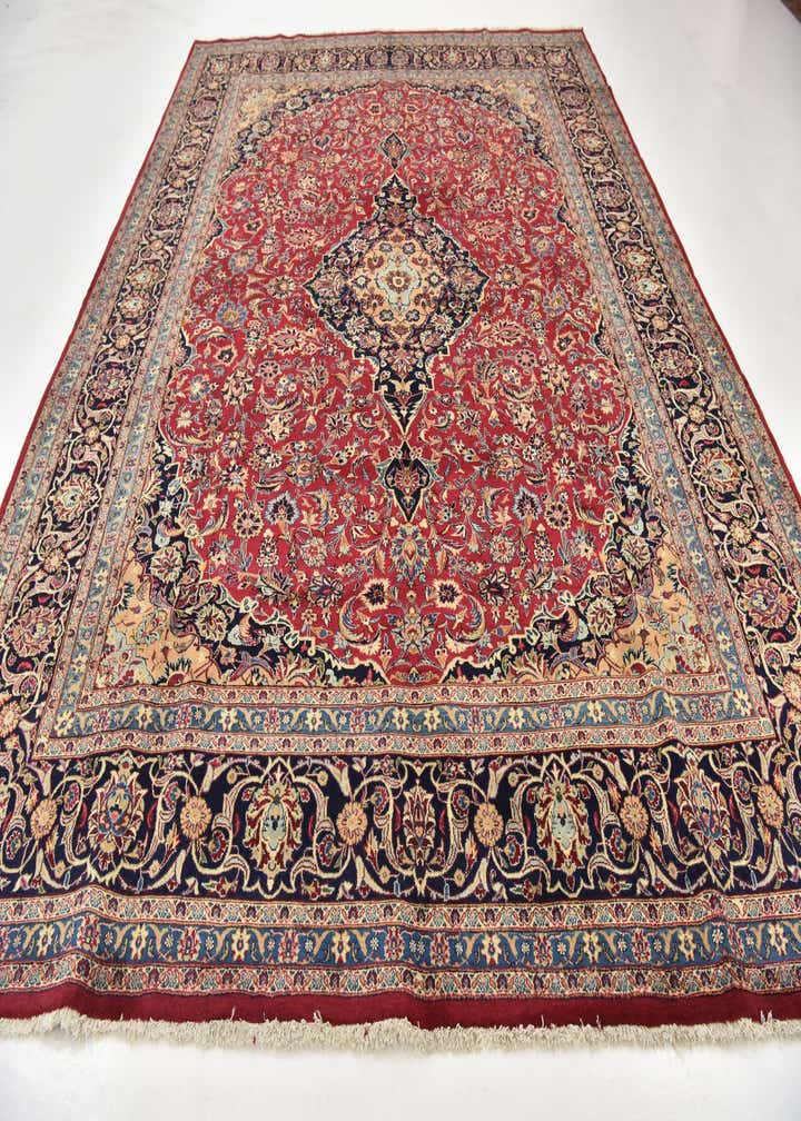 9' 9 x 12' 10 Hand Knotted Mashad Persian Wool Rug