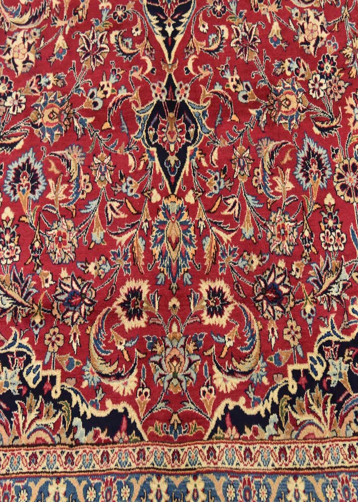 9' 9 x 12' 10 Hand Knotted Mashad Persian Wool Rug